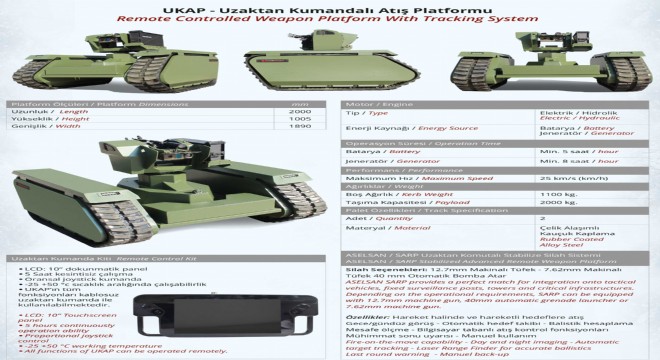 İnsansız tanklar TSK'ya teslim edilip Zeytin Dalı Harekatı'nda kullanılacak
